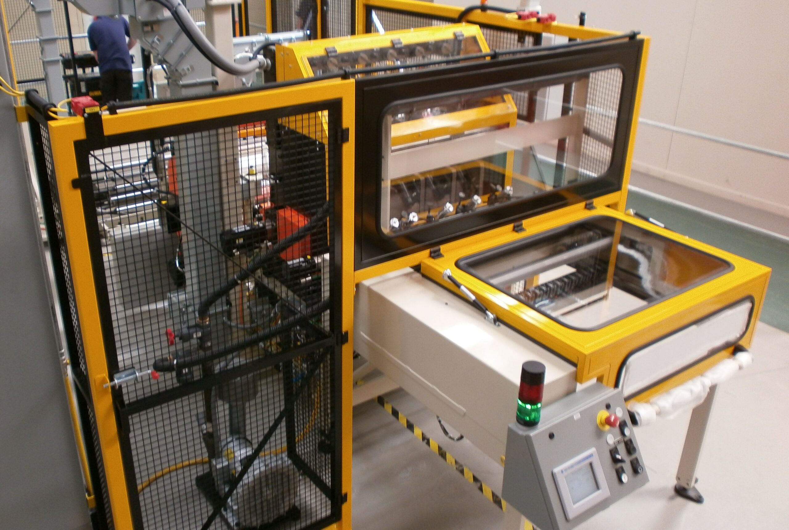 Safety Systems Technology Airpouch Packaging Machine Guarding image to illustrate article about Why Thoughtful Guarding Design Matters for Machine Safety Compliance