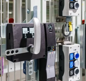 Close up shot of a machine interlock